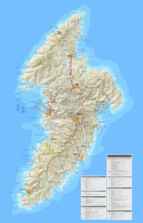 Kitnos / Kythnos 1:25 000. Wodoodporna mapa turystyczna wydawnictwa Terrain Editions. Strona pierwsza