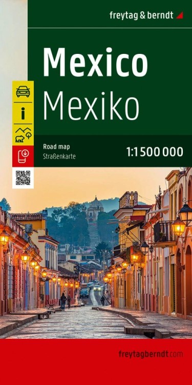 Meksyk 1:1 500 000. Mapa samochodowo-turystyczna wydawnictwa Freytag & Berndt. Okładka