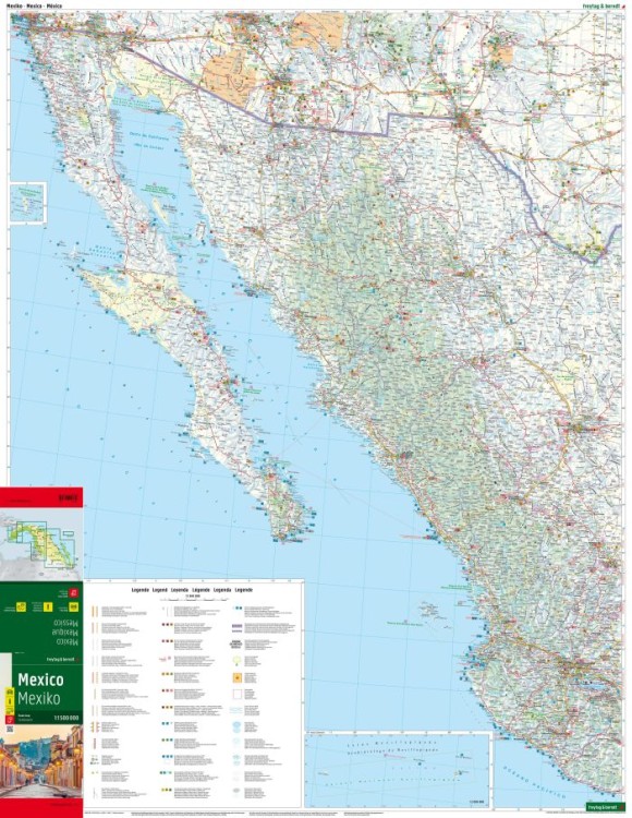 Meksyk 1:1 500 000. Mapa samochodowo-turystyczna wydawnictwa Freytag & Berndt. Strona pierwsza