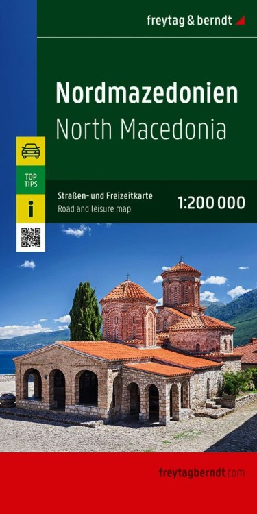 Macedonia Północna 1:200 000. Mapa samochodowo-turystyczna wydawnictwa Freytag & Berndt. Okładka