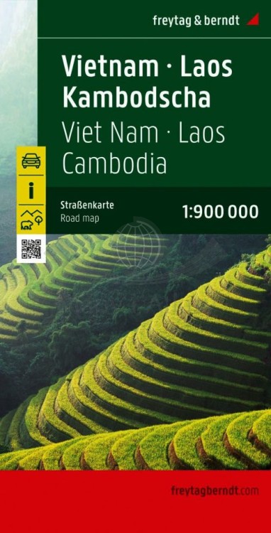 Wietnam, Laos, Kambodża 1:900 000. Mapa samochodowo-turystyczna wydawnictwa Freytag & Berndt. Okładka
