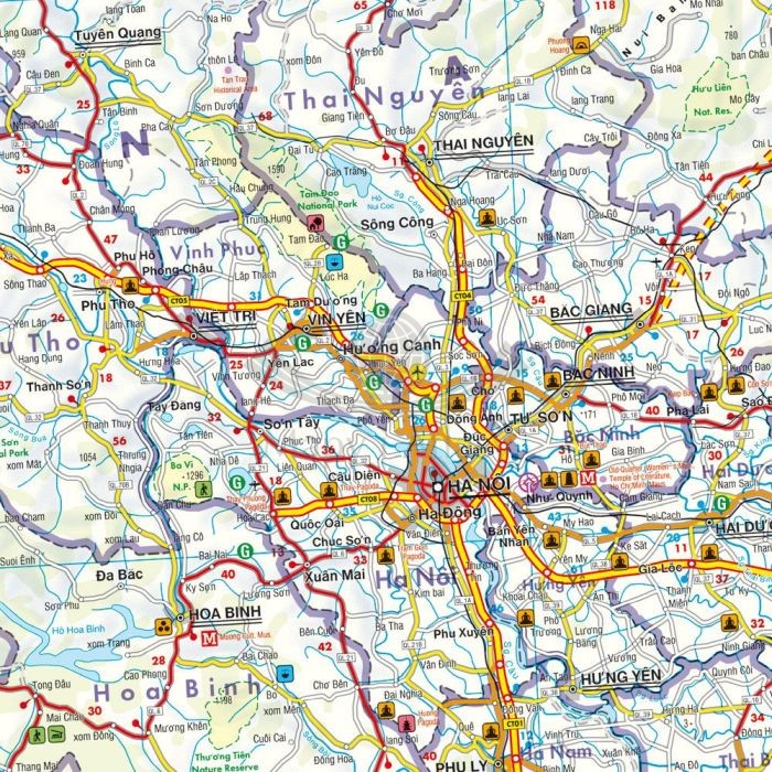 Wietnam, Laos, Kambodża 1:900 000. Mapa samochodowo-turystyczna wydawnictwa Freytag & Berndt. Fragment
