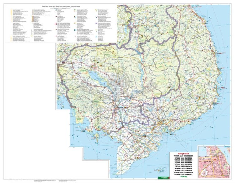 Wietnam, Laos, Kambodża 1:900 000. Mapa samochodowo-turystyczna wydawnictwa Freytag & Berndt. Strona pierwsza