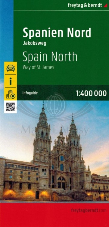 Hiszpania północna, Droga Świętego Jakuba / Camino de Santiago. Mapa samochodowo-turystyczna + Miniprzewodnik wydawnictwa Freytag & Berndt. Miniprzewodnik - okładka