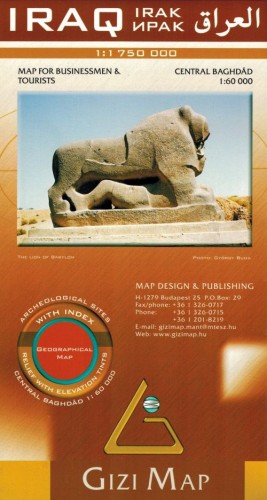 Irak 1:1 750 000. Mapa samochodowo-turystyczna wydawnictwa Gizi Map. Okładka