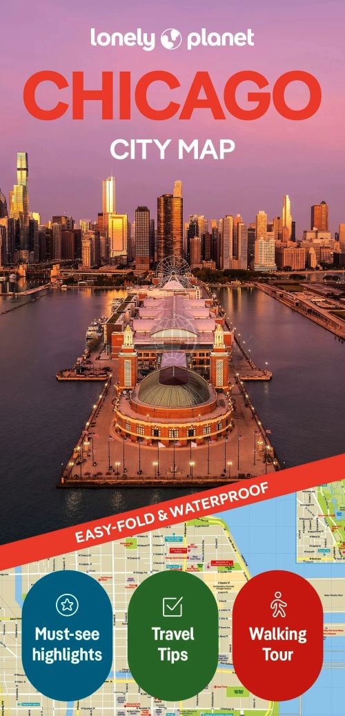Chicago. Wodoodporna mapa / Plan miasta. City map. Wyd. 2025. Lonely Planet