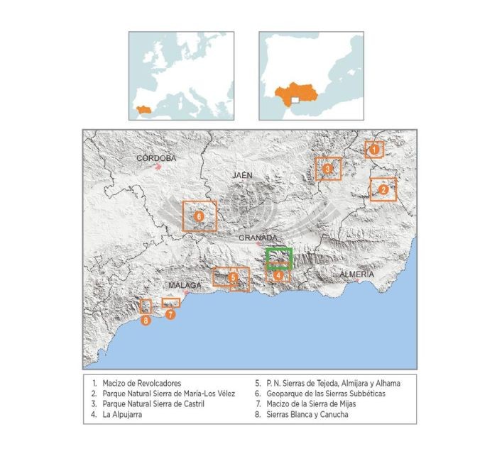 Sierra Nevada 1:25 000. Mapa turystyczna wydawnictwa Editorial Piolet. Zasięg