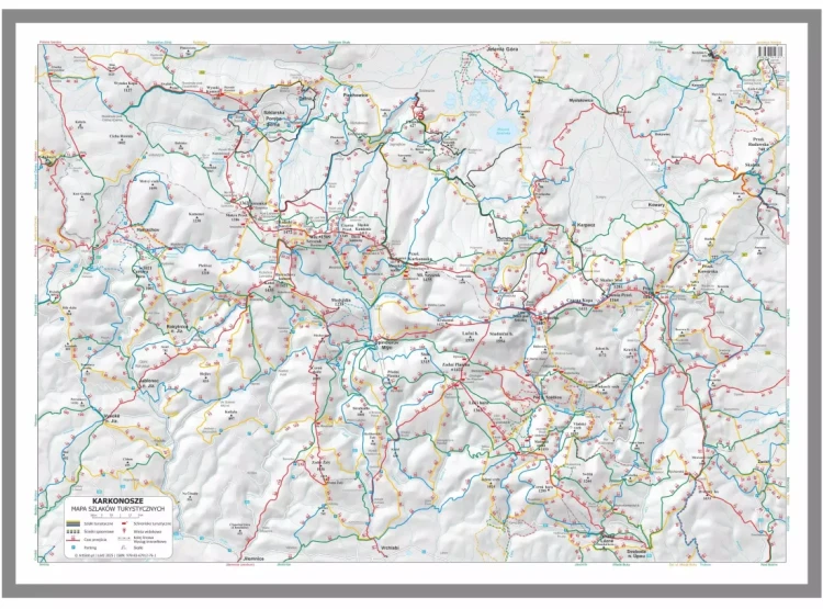 Karkonosze. Mapa - szlaki turystyczne. Wersja magnetyczna