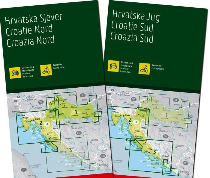 Chorwacja Północna i Południowa 1:200 000. Mapa samochodowo-turystyczna wydawnictwa Freytag & Berndt. Zasięg