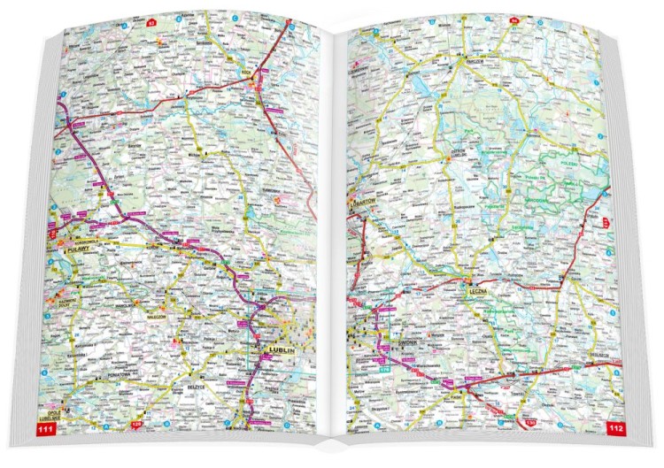 Polska 1:300 000. Atlas samochodowy wydawnictwa ExpressMap. Przykładowe strony 2