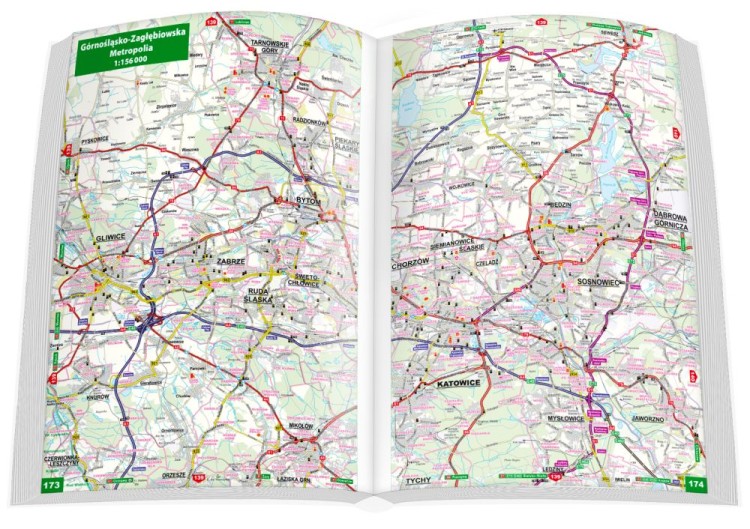 Polska 1:300 000. Atlas samochodowy wydawnictwa ExpressMap. Przykładowe strony 4
