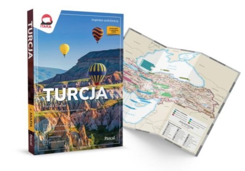 Turcja. Inspirator Podróżniczy. Przewodnik + mapa wydawnictwa Pascal. Okładka + mapa