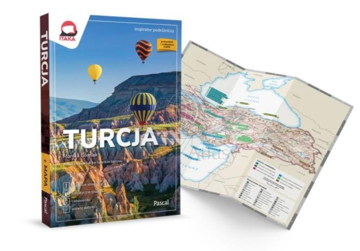 Turcja. Inspirator Podróżniczy. Przewodnik + mapa wydawnictwa Pascal. Okładka + mapa