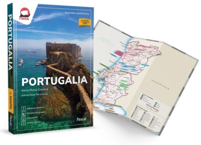 Portugalia. Przewodnik ilustrowany wydawnictwa Pascal. Okładka + mapa