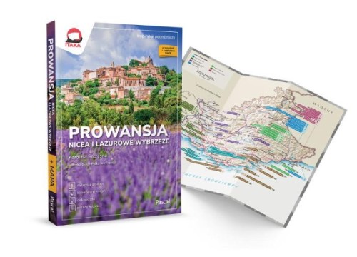 Prowansja i Lazurowe Wybrzeże. Inspirator Podróżniczy. Przewodnik + mapa wydawnictwa Pascal. Okładka + mapa