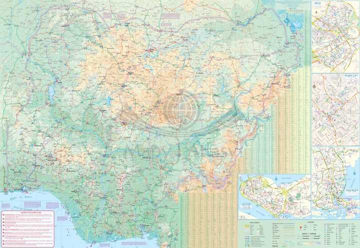 Nigeria i Niger. Mapa samochodowo-turystyczna wydawnictwa ITMB. Strona pierwsza