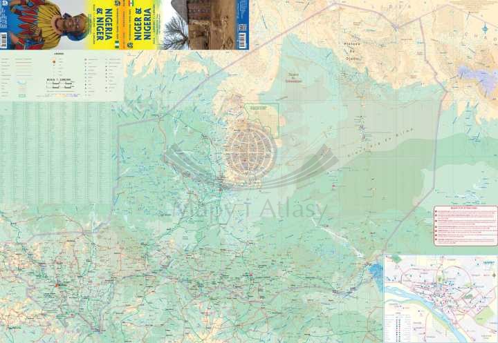 Nigeria i Niger. Mapa samochodowo-turystyczna wydawnictwa ITMB. Strona druga