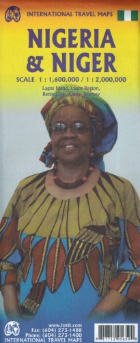 Nigeria i Niger. Mapa samochodowo-turystyczna wydawnictwa ITMB. Okładka