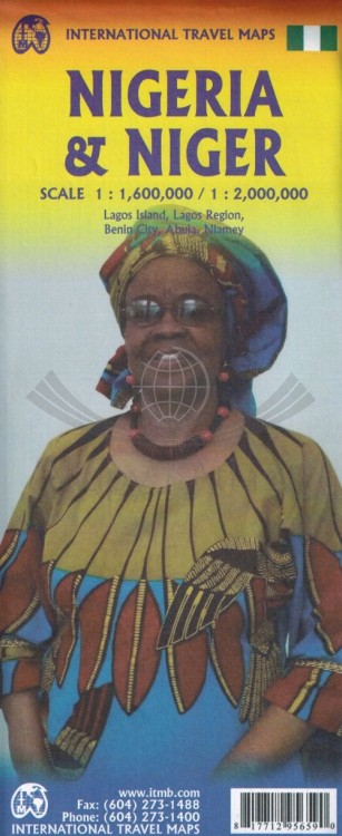 Nigeria i Niger. Mapa samochodowo-turystyczna wydawnictwa ITMB. Okładka