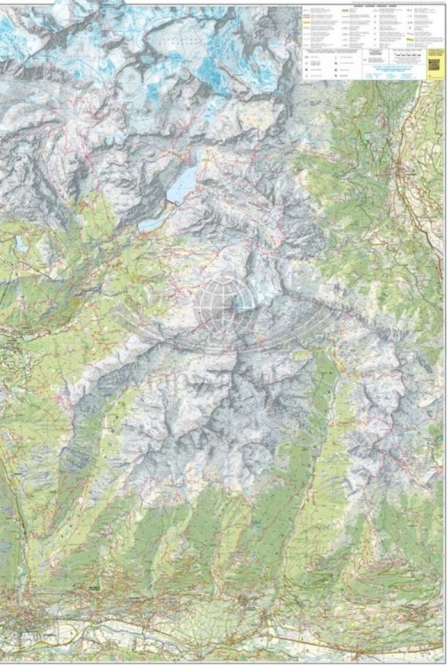Bernina, Valmalenco, Sondrio. Wodoodporna mapa turystyczna 085 wydawnictwa Tabacco. Druga strona