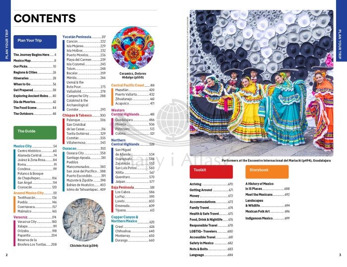 Meksyk / Mexico. Przewodnik wydawnictwa Lonely Planet. Spis treści