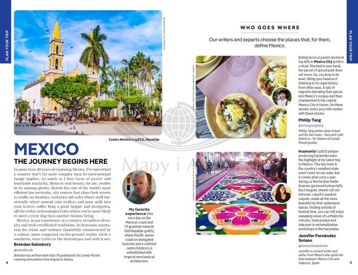 Meksyk / Mexico. Przewodnik wydawnictwa Lonely Planet. Przykładowe strony 1