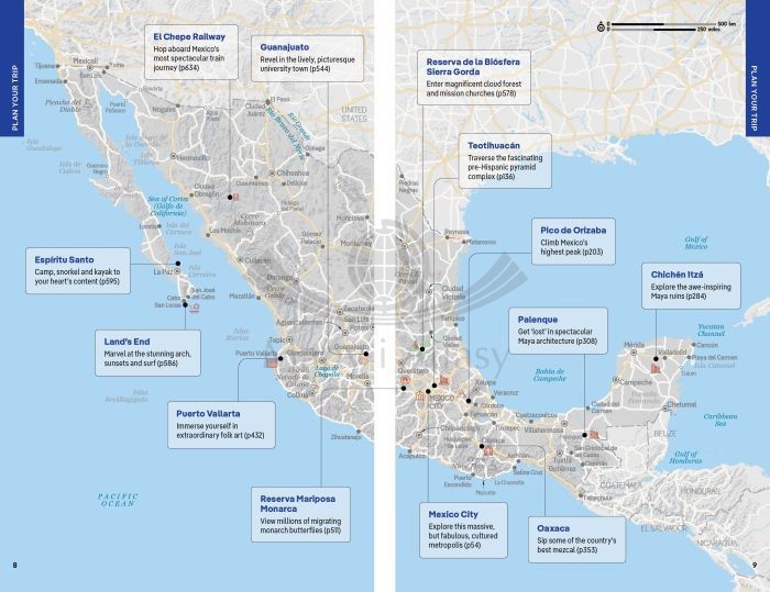 Meksyk / Mexico. Przewodnik wydawnictwa Lonely Planet. Przykładowe strony 2