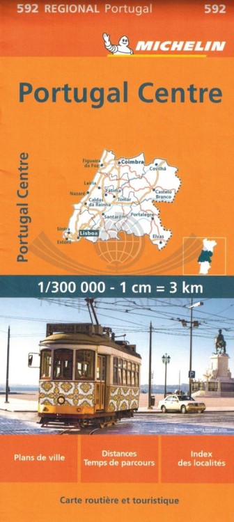 Portugalia, część środkowa. Mapa samochodowo-turystyczna 592 wydawnictwa Michelin. Okładka