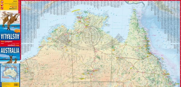 Australia 1:4 250 000. Laminowana mapa samochodowo-turystyczna wydawnictwa ExpressMap. Pierwsza strona