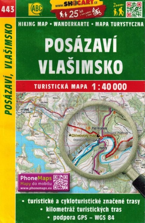 Posazavi, Vlasimsko. Mapa turystyczna 443 wydawnictwa Shocart. Okładka
