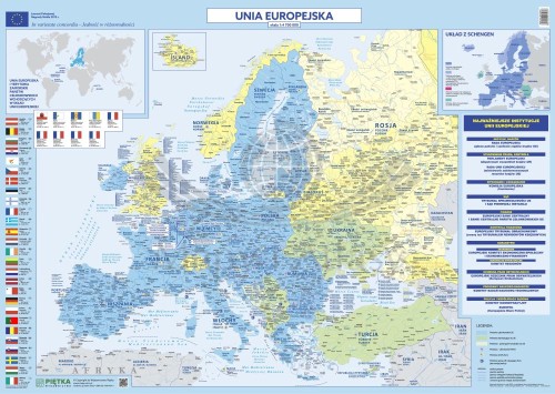 Unia Europejska. Mapa ścienna. Wersja STRONG