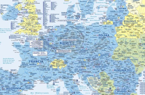 Unia Europejska. Mapa ścienna. Wersja STRONG. Fragment
