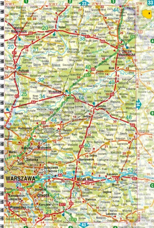 Polska 1:500 000. Atlas samochodowy wydawnictwa Gauss. Przykładowa strona 4