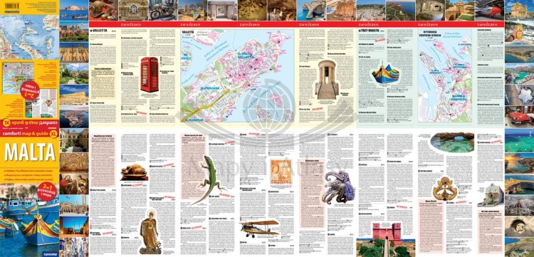 Malta. Laminowana mapa samochodowo-turystyczna + Miniprzewodnik wydawnictwa ExpressMap. Strona pierwsza