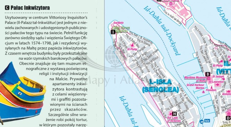 Malta. Laminowana mapa samochodowo-turystyczna + Miniprzewodnik wydawnictwa ExpressMap. Fragment 3