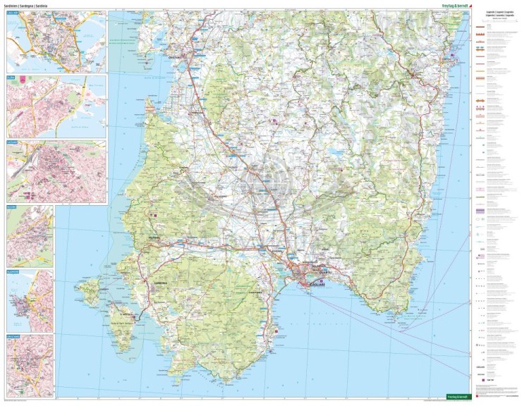 Sardynia i Cagliari 1:150 000. Mapa samochodowo-turystyczna wydawnictwa Freytag & Berndt. Strona druga