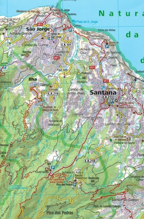 Madera 1:50 000. Wodoodporna mapa turystyczna 234 wydawnictwa Kompass. Fragment 1