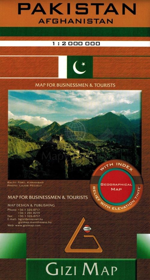 Pakistan i Afganistan 1:2 000 000. Mapa samochodowo-turystyczna. Gizi Map