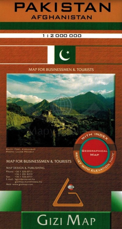 Pakistan i Afganistan 1:2 000 000. Mapa samochodowo-turystyczna wydawnictwa Gizi Map. Okładka