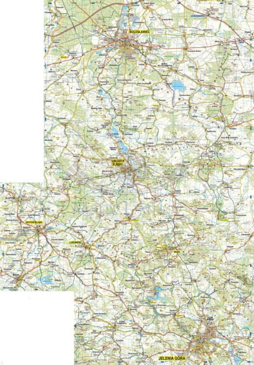 Dolina Bobru 1:50 000. Od Jeleniej Góry do Bolesławca. Mapa turystyczna wydawnictwa Galileos. Pierwsza strona