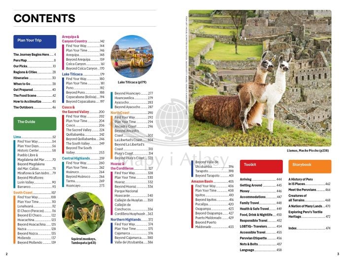 Peru. Przewodnik wydawnictwa Lonely Planet. Spis treści
