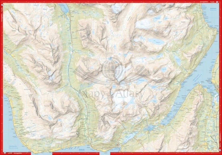Tromso. Breivikeidet i Laksvatn 1:25 000. Wodoodporna mapa turystyczna wydawnictwa Calazo. Strona pierwsza