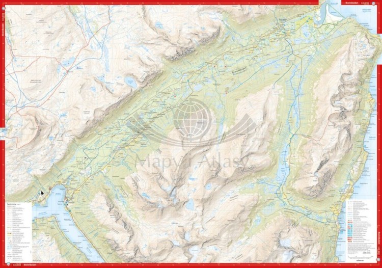 Tromso. Breivikeidet i Laksvatn 1:25 000. Wodoodporna mapa turystyczna wydawnictwa Calazo. Strona druga