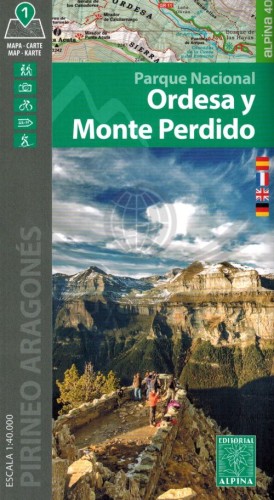 Park Narodowy Ordesa Monte Perdido 1:40 000. Mapa turystyczna wydawnictwa Editorial Alpina. Okładka