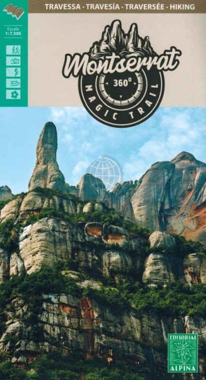 Montserrat 1:7 500. Mapa turystyczna wydawnictwa Editorial Alpina. Okładka