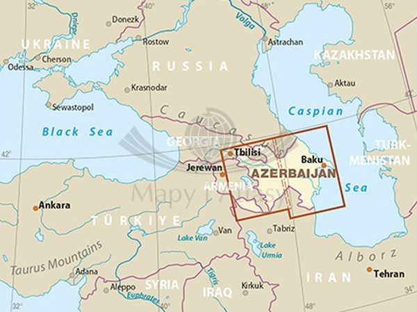 Azerbejdżan 1:400 000. Wodoodporna mapa samochodowo-turystyczna wydawnictwa Reise Know-How. Zasięg