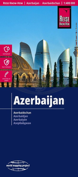 Azerbejdżan 1:400 000. Wodoodporna mapa samochodowo-turystyczna wydawnictwa Reise Know-How. Okładka
