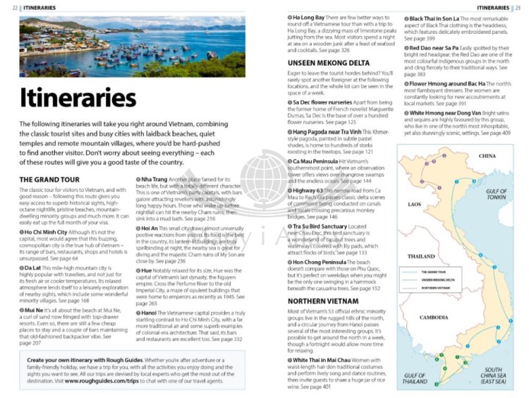 Wietnam. Przewodnik turystyczny wydawnictwa Rough Guides. Przykładowe strony 3