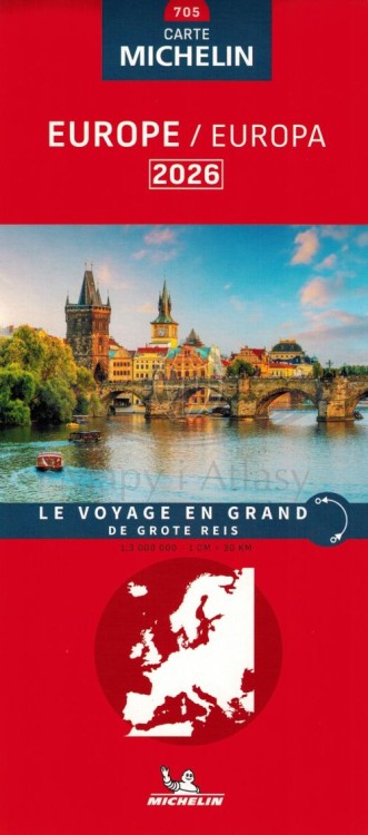 Europa. Mapa samochodowa 705 wydawnictwa Michelin. Okładka