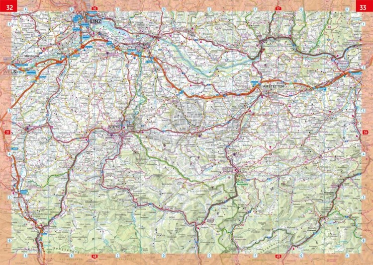 Austria 1:200 000. Atlas samochodowo-turystyczny wydawnictwa Freytag & Berndt. Fragment